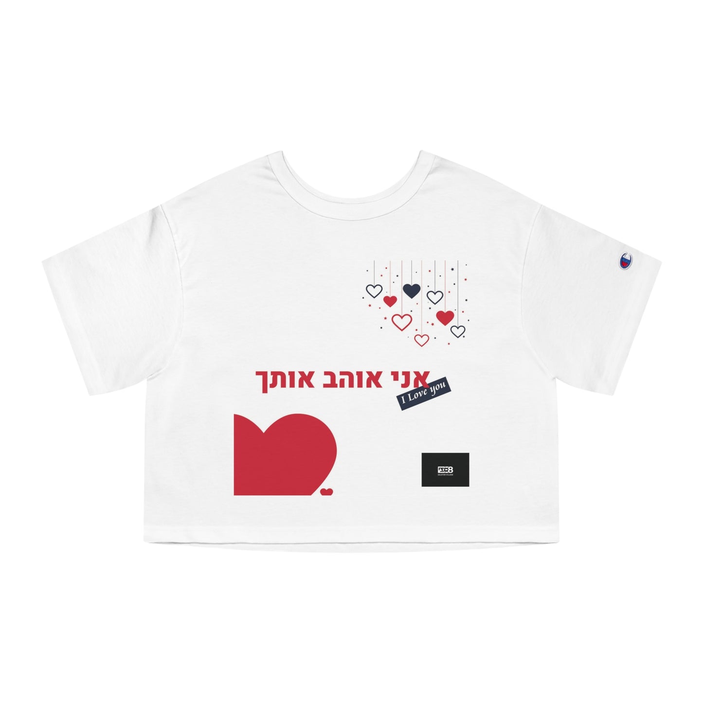 DDE8 LONDON Vs Champion Women's Heritage Cropped T-Shirt (I Love You Edition)