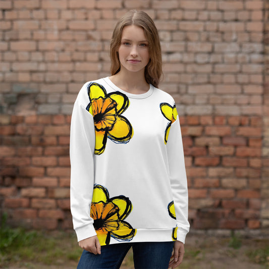 DDE8 London Yellow Flowers Sweatshirt: A Symphony of Style and Vibrancy