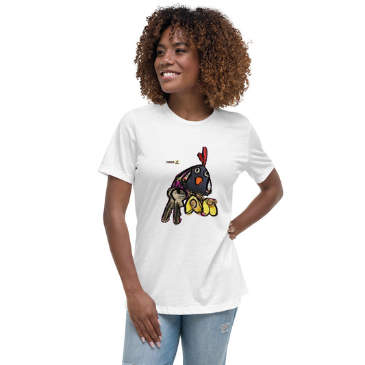 Women's Farmer House Keys Print Relaxed T-Shirt